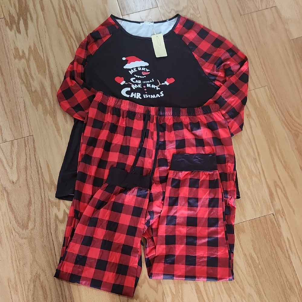 NWT Ekouaer Christmas Pajamas for Men Long Sleeve Pjs Loungewear Sleepwear LARGE